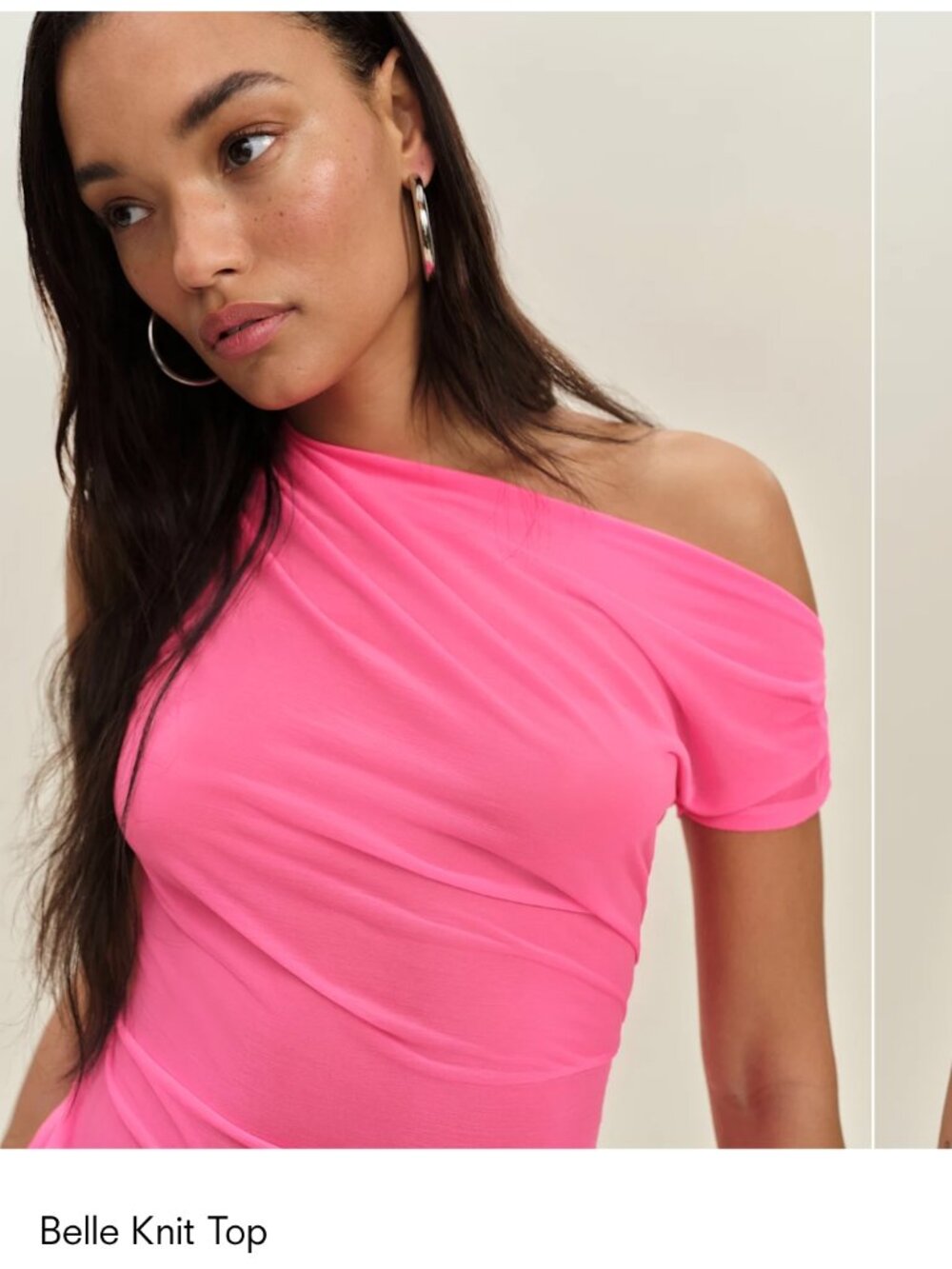 Reformation Pink Belle Knit Top XL